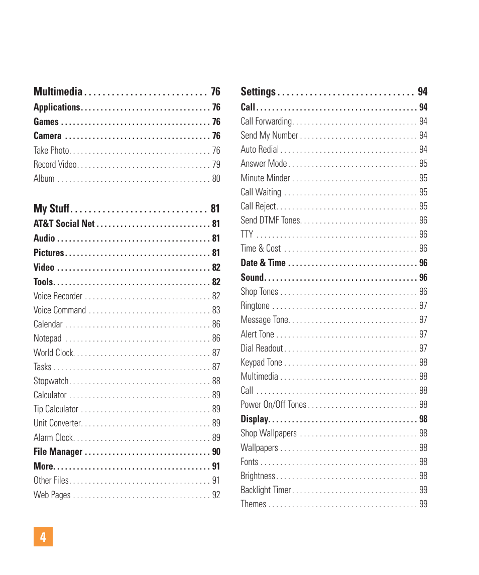 LG Vu Plus User Manual | Page 8 / 150