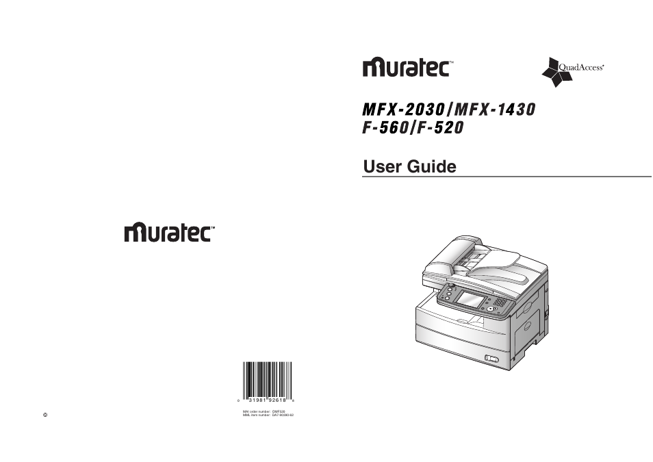 Muratec MX-2030 User Manual | 396 pages