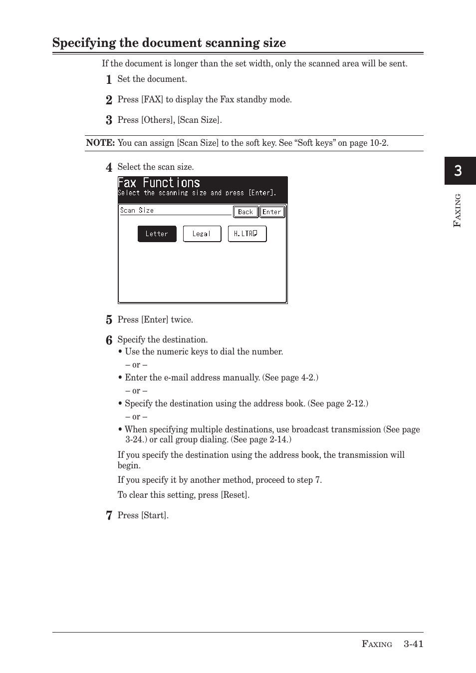 13 ai 12, Specifying the document scanning size | Muratec MX-2030 User Manual | Page 123 / 396