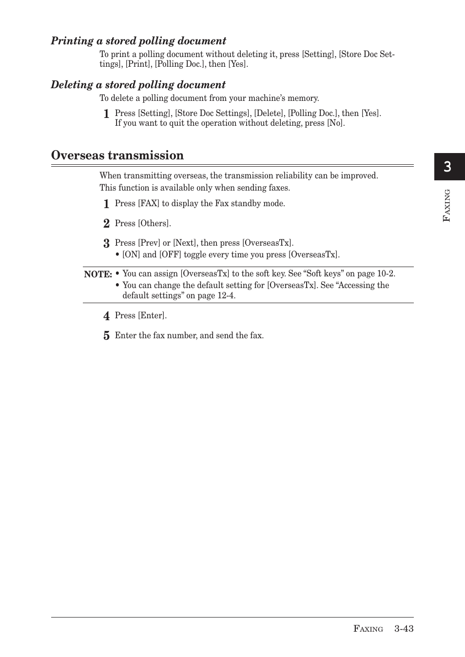 13 ai 12, Overseas transmission | Muratec MX-2030 User Manual | Page 125 / 396