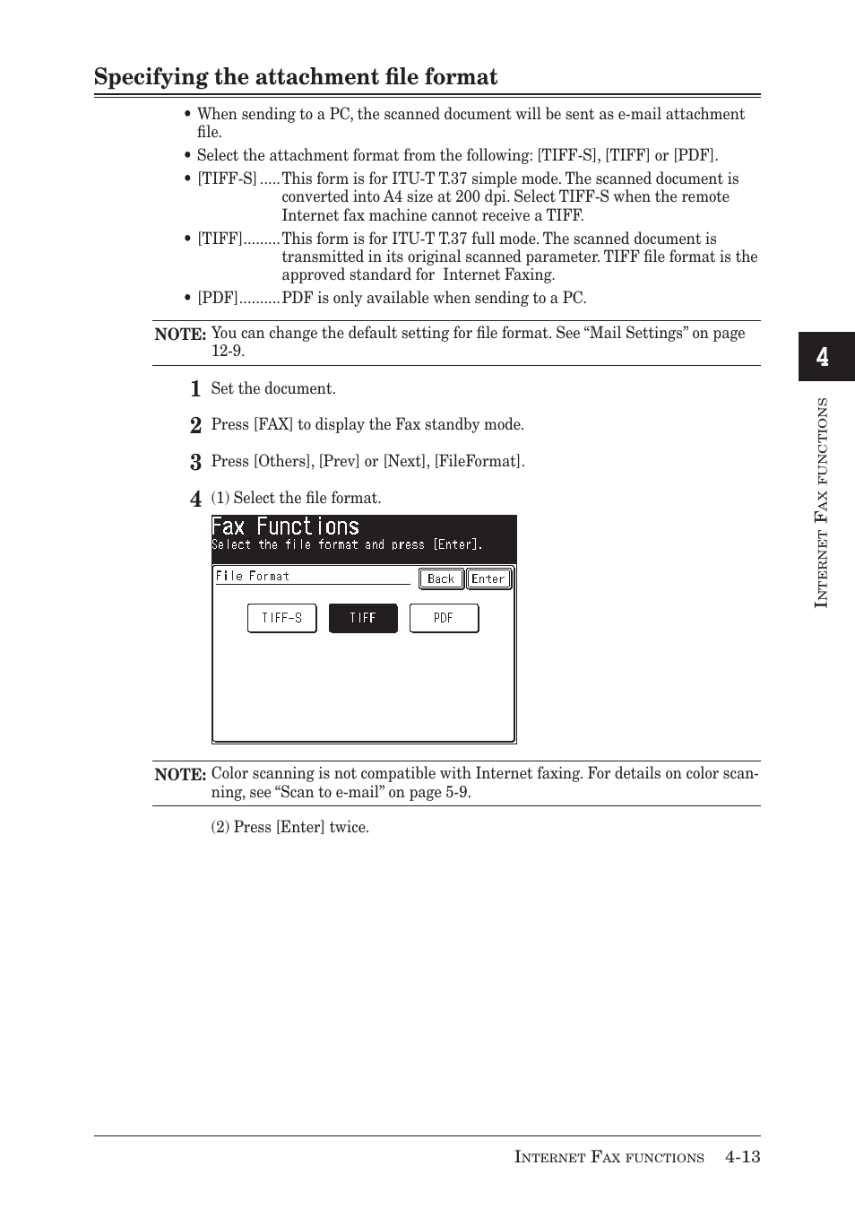 Specifying the attachment ﬁle format | Muratec MX-2030 User Manual | Page 153 / 396