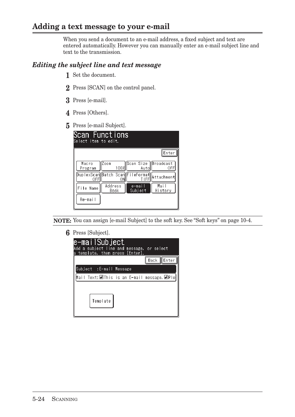 Adding a text message to your e-mail | Muratec MX-2030 User Manual | Page 178 / 396