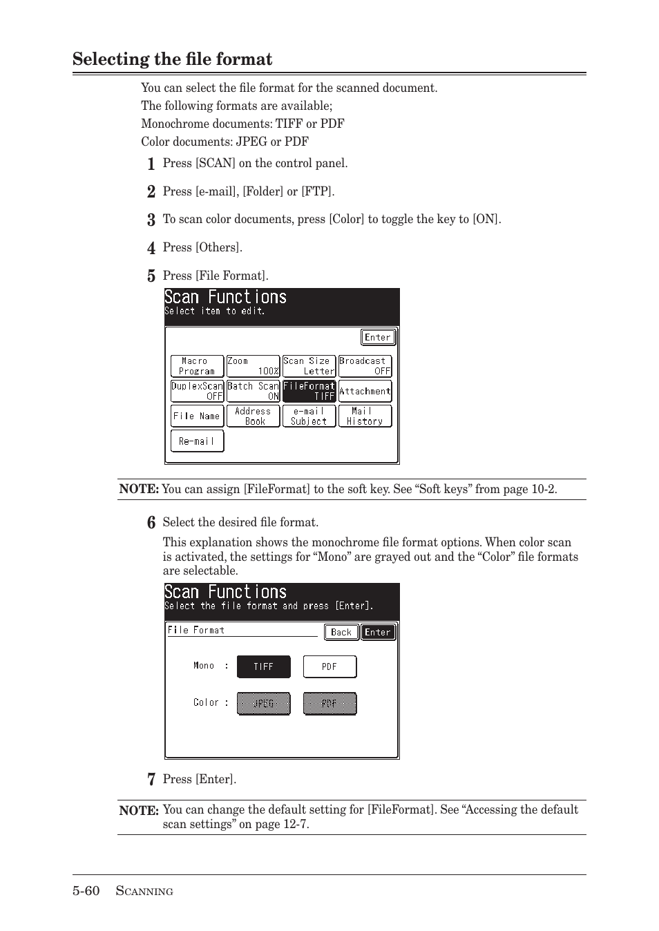 Selecting the ﬁle format | Muratec MX-2030 User Manual | Page 214 / 396