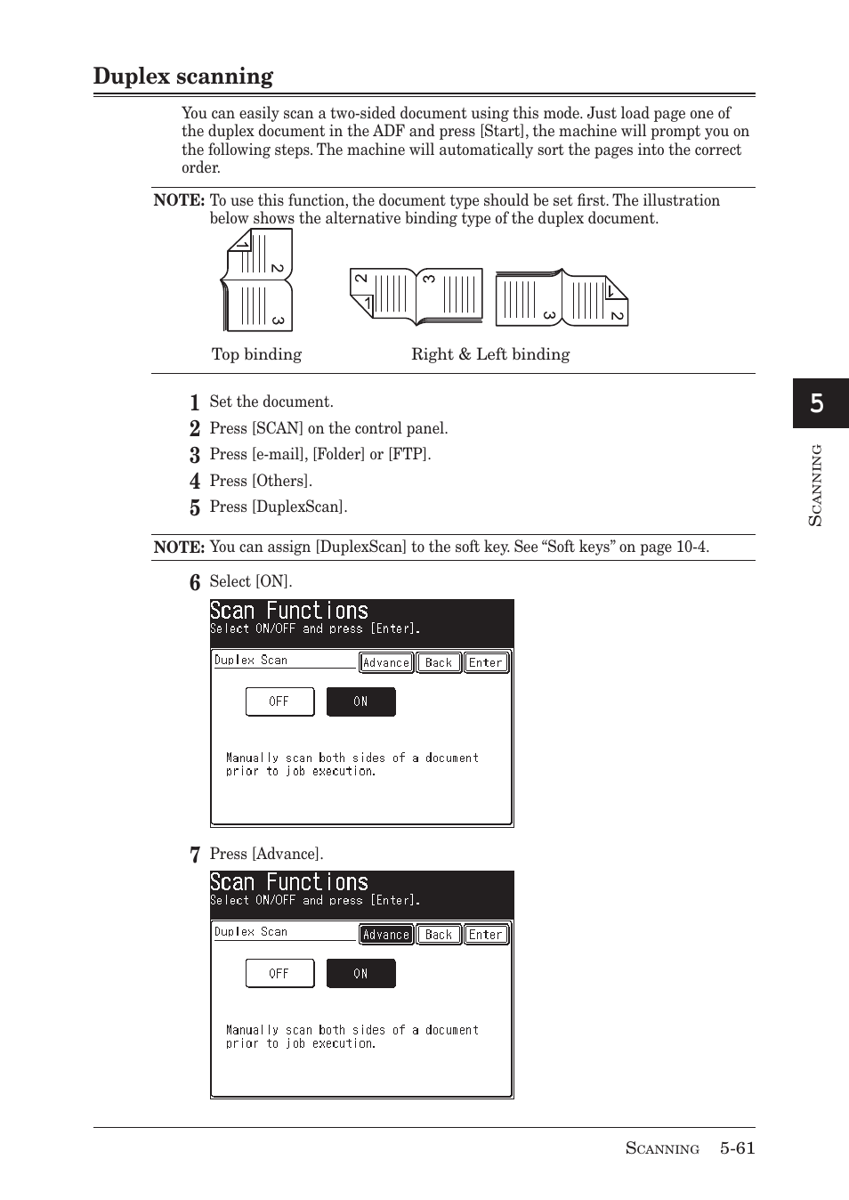 Duplex scanning | Muratec MX-2030 User Manual | Page 215 / 396