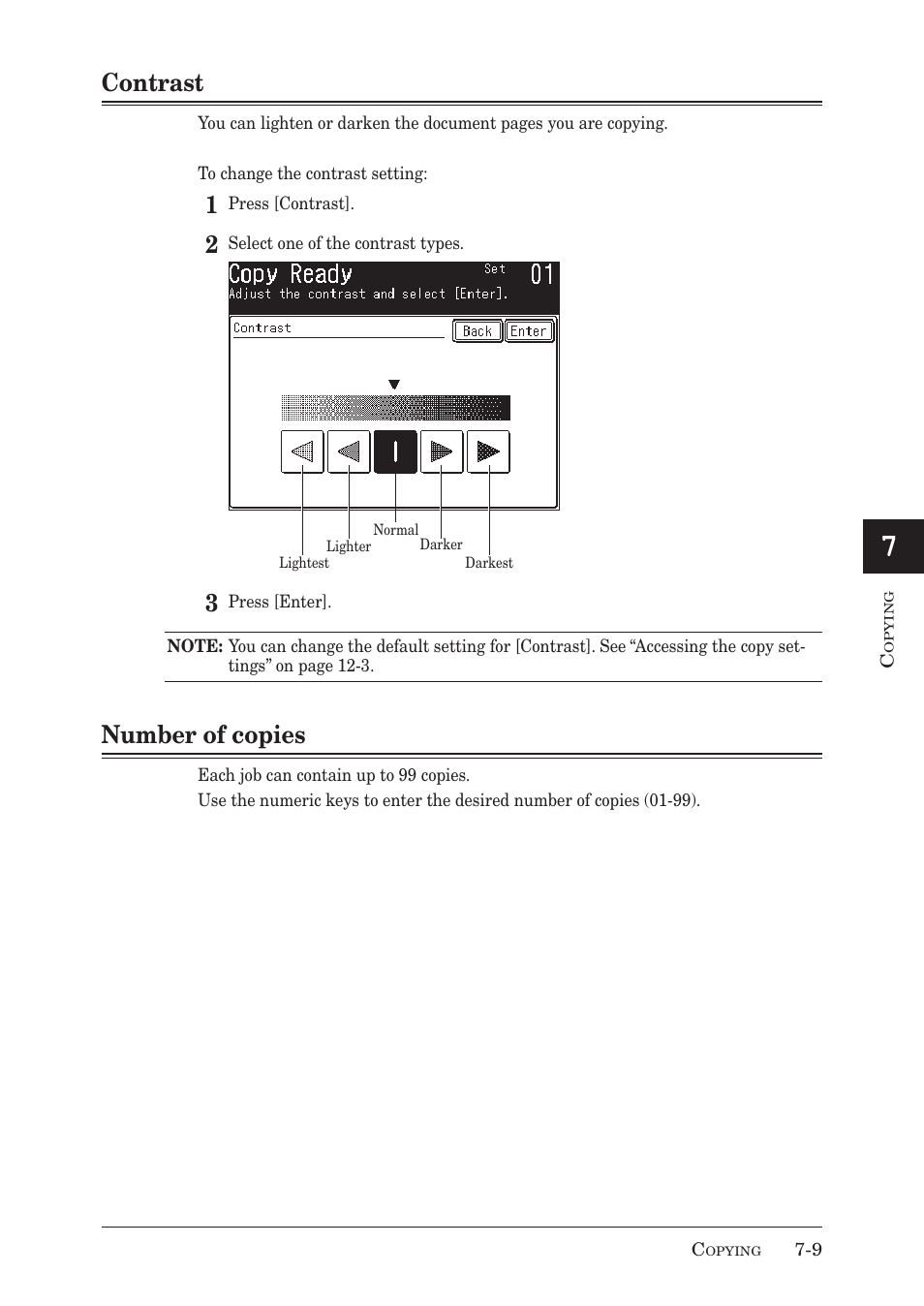 Contrast, Number of copies | Muratec MX-2030 User Manual | Page 241 / 396