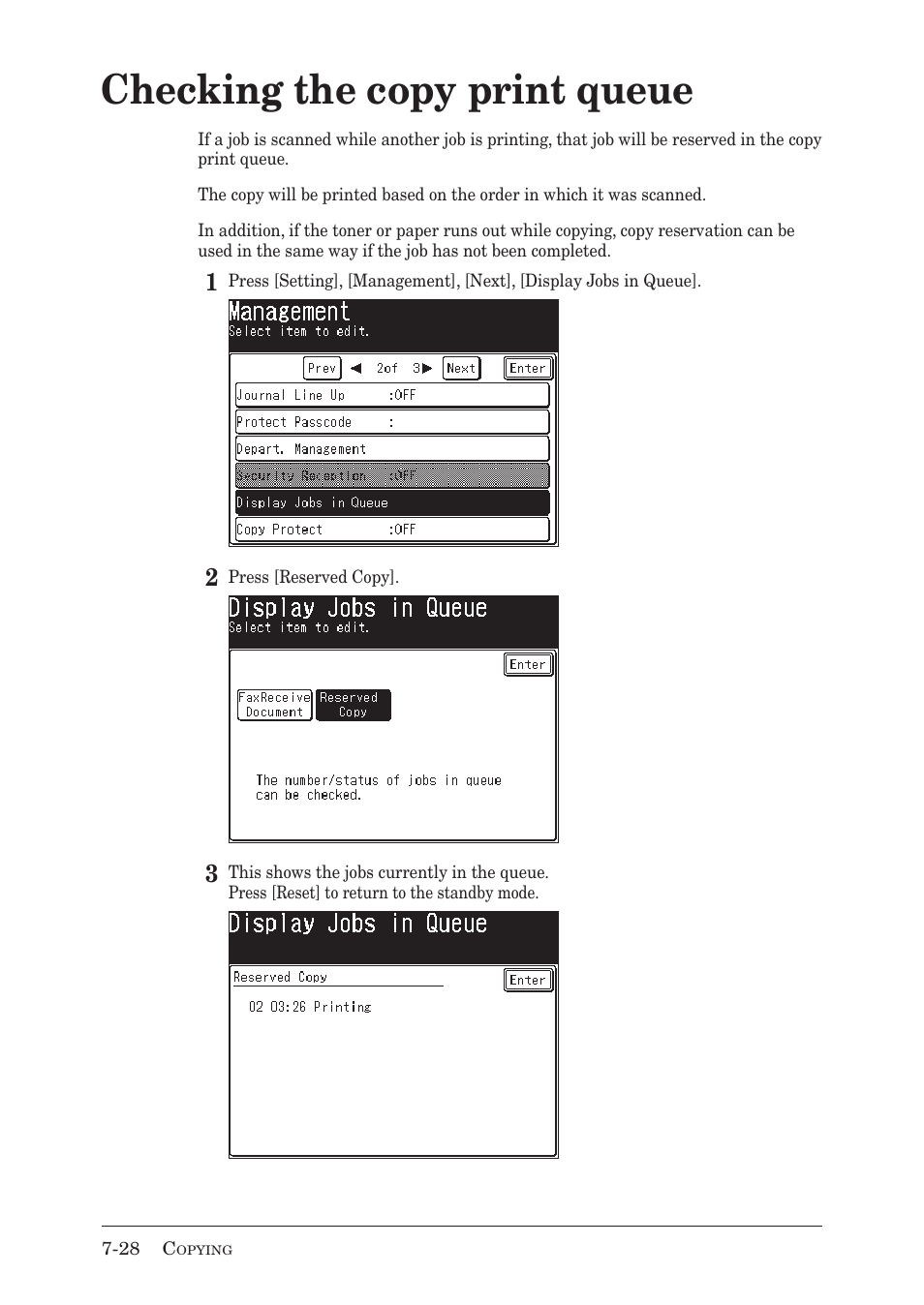 Checking the copy print queue | Muratec MX-2030 User Manual | Page 260 / 396