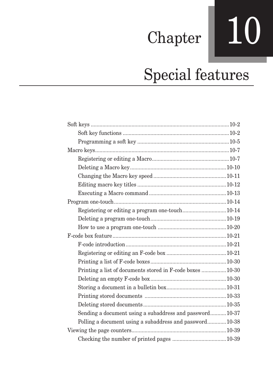 Chapter special features | Muratec MX-2030 User Manual | Page 269 / 396