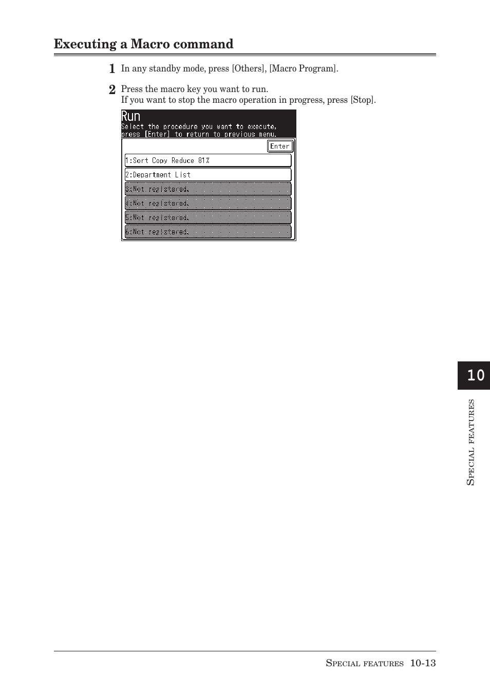 Executing a macro command | Muratec MX-2030 User Manual | Page 281 / 396