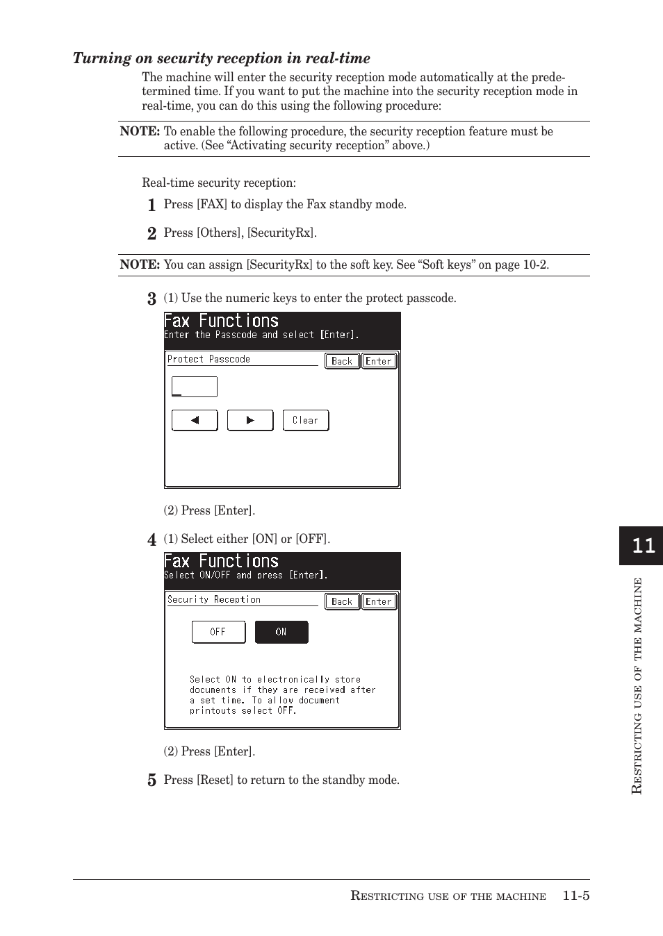 Turning on security reception in real-time | Muratec MX-2030 User Manual | Page 313 / 396