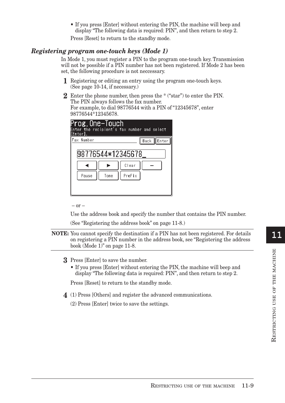 Registering program one-touch keys (mode 1) | Muratec MX-2030 User Manual | Page 317 / 396