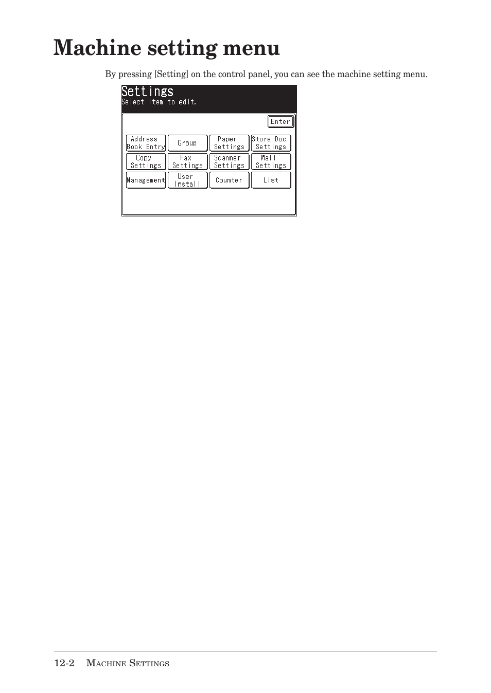Machine setting menu | Muratec MX-2030 User Manual | Page 334 / 396
