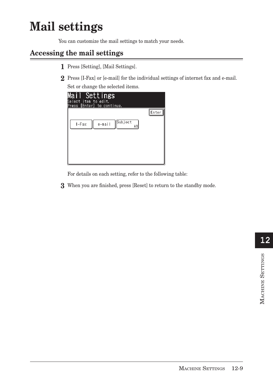 Mail settings, Accessing the mail settings | Muratec MX-2030 User Manual | Page 341 / 396