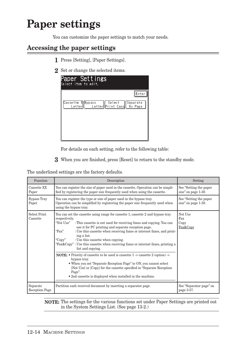 Paper settings, Accessing the paper settings | Muratec MX-2030 User Manual | Page 346 / 396