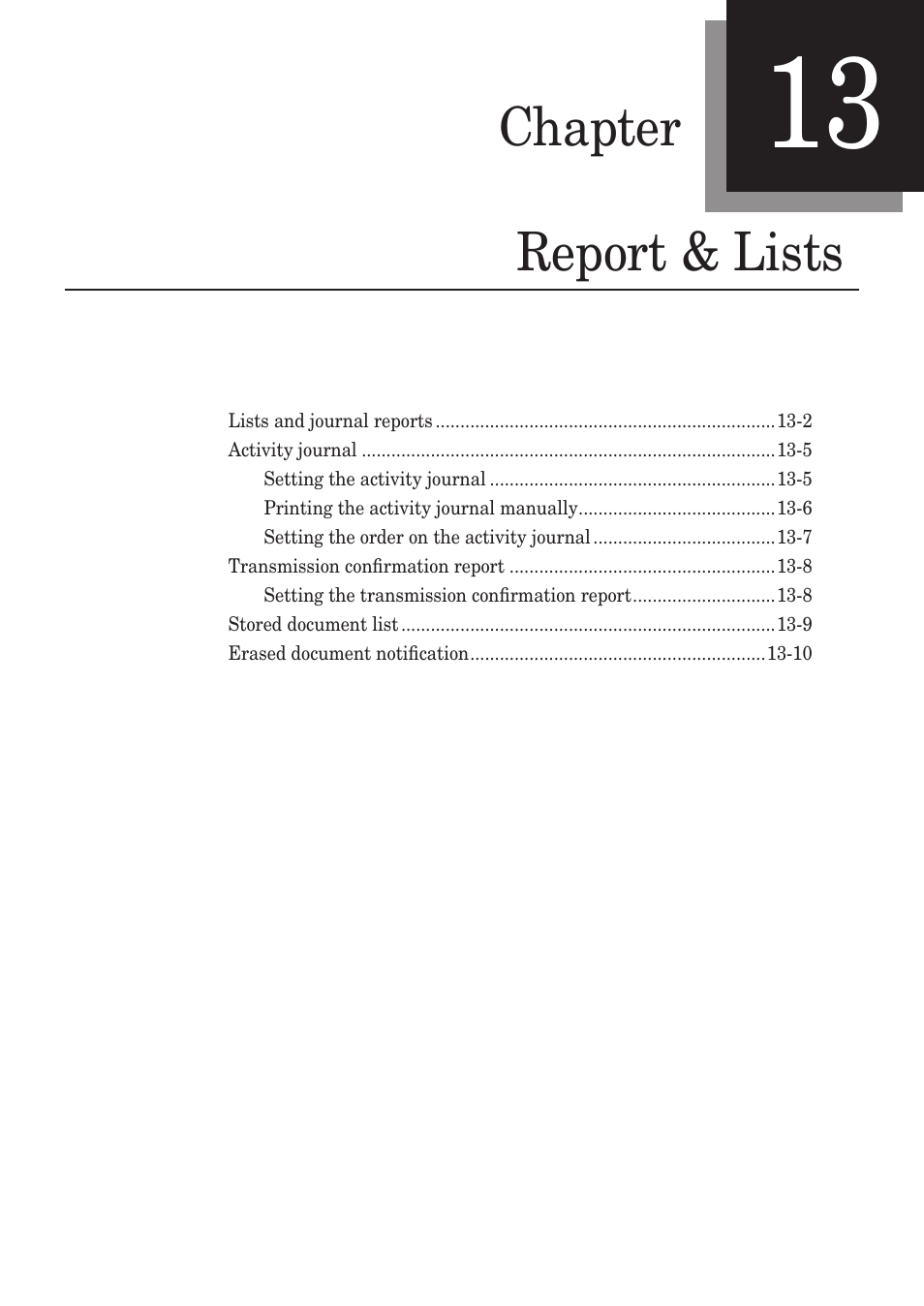 Chapter report & lists | Muratec MX-2030 User Manual | Page 347 / 396