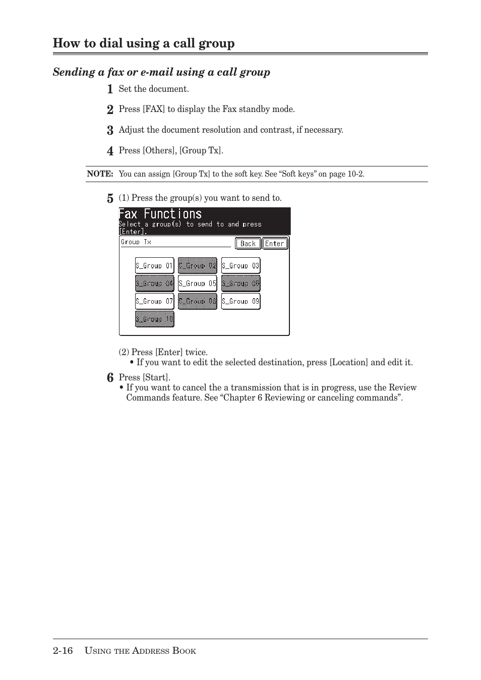 How to dial using a call group | Muratec MX-2030 User Manual | Page 76 / 396