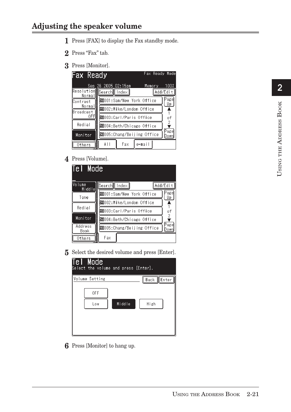 13 ai, Adjusting the speaker volume | Muratec MX-2030 User Manual | Page 81 / 396