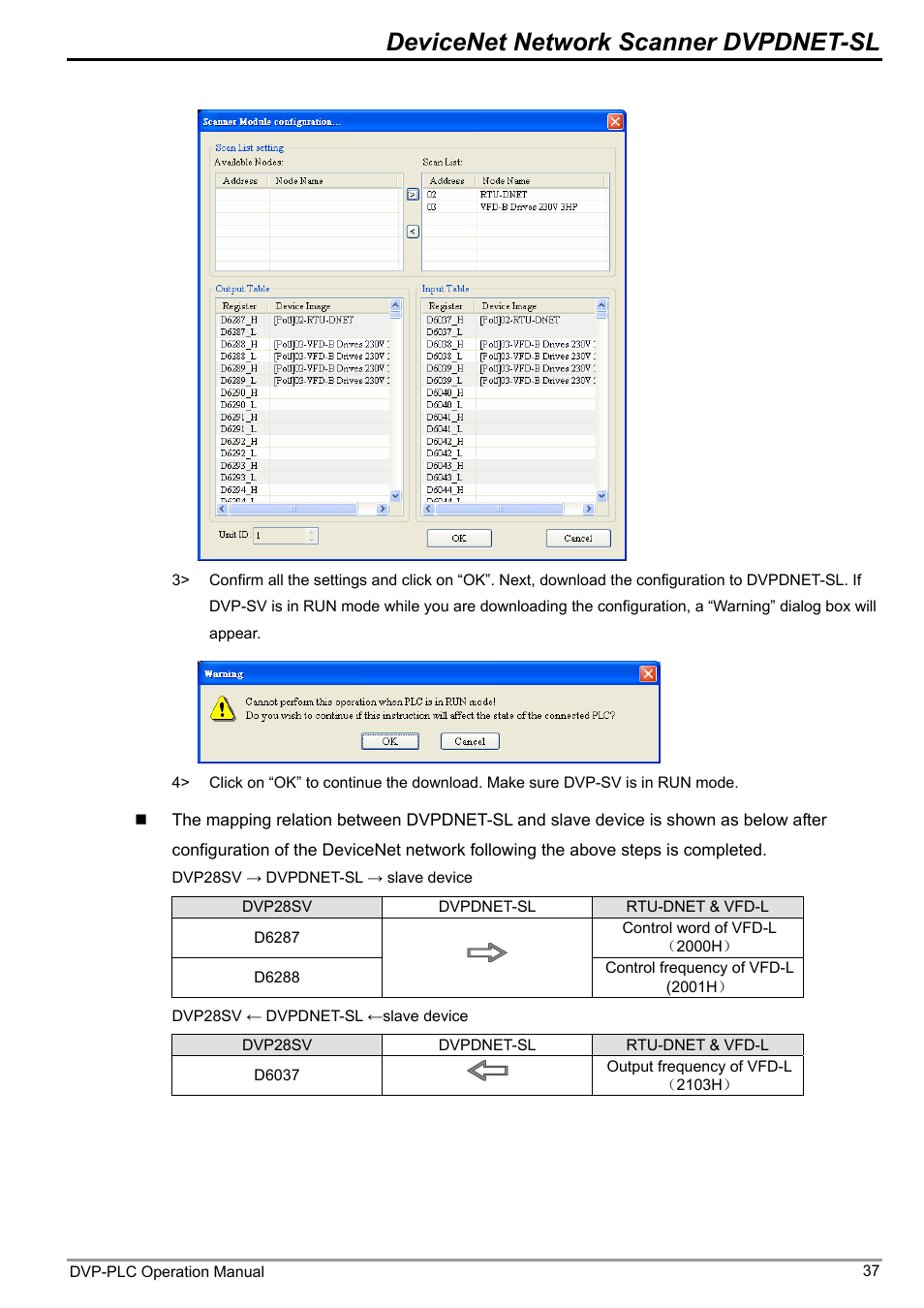 Devicenet network scanner dvpdnet-sl | Delta DVP-0204520-03 User Manual | Page 40 / 44