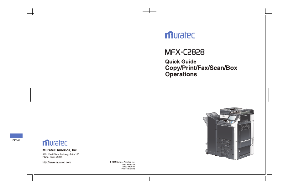 321 Studios Muratec MFX-C2828 User Manual | 292 pages