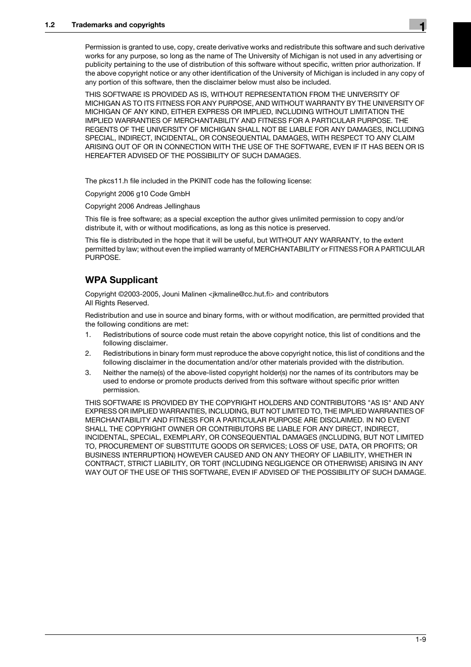 Wpa supplicant, Wpa supplicant -9 | 321 Studios Muratec MFX-C2828 User Manual | Page 16 / 292
