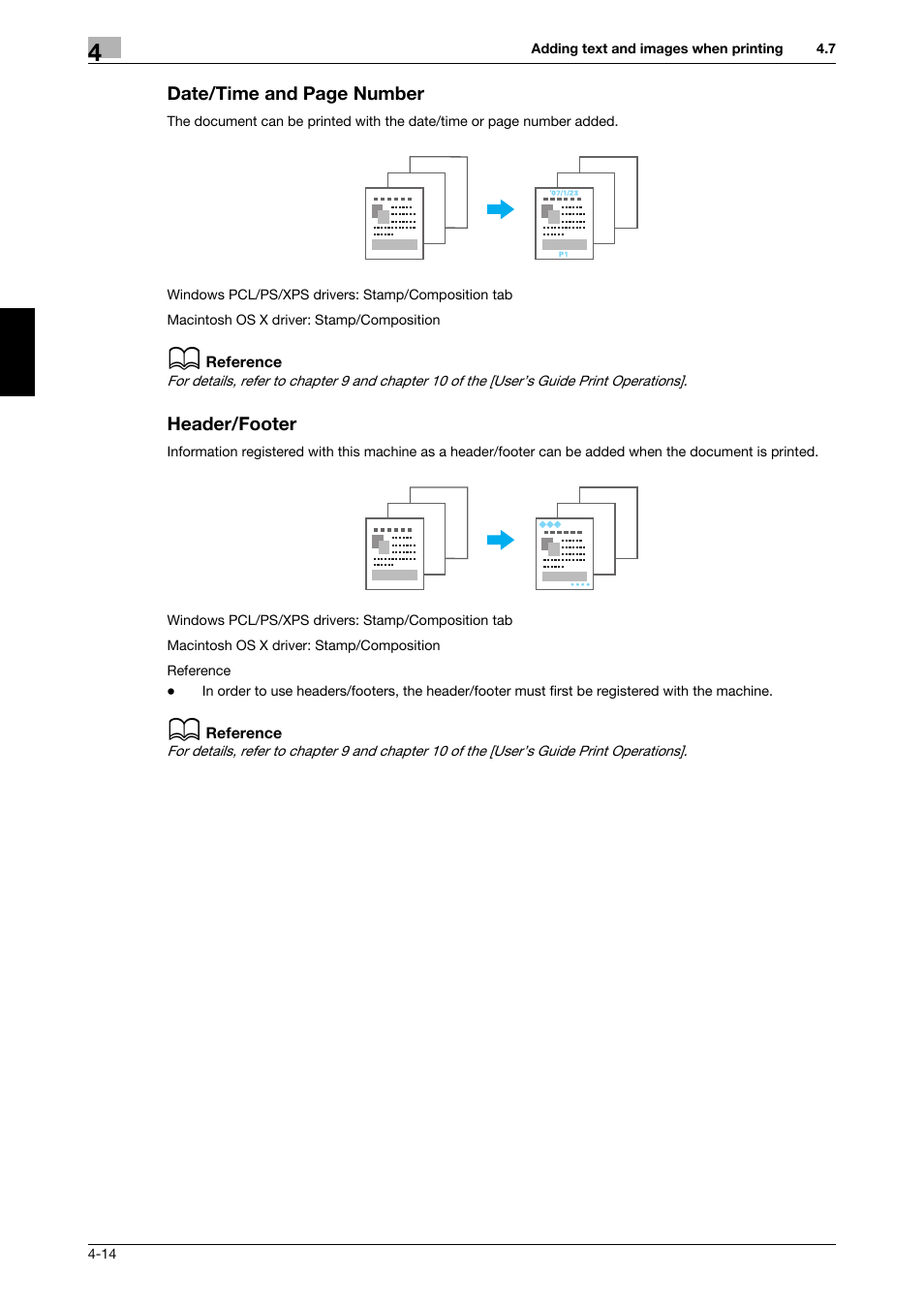 Header/footer | 321 Studios Muratec MFX-C2828 User Manual | Page 187 / 292