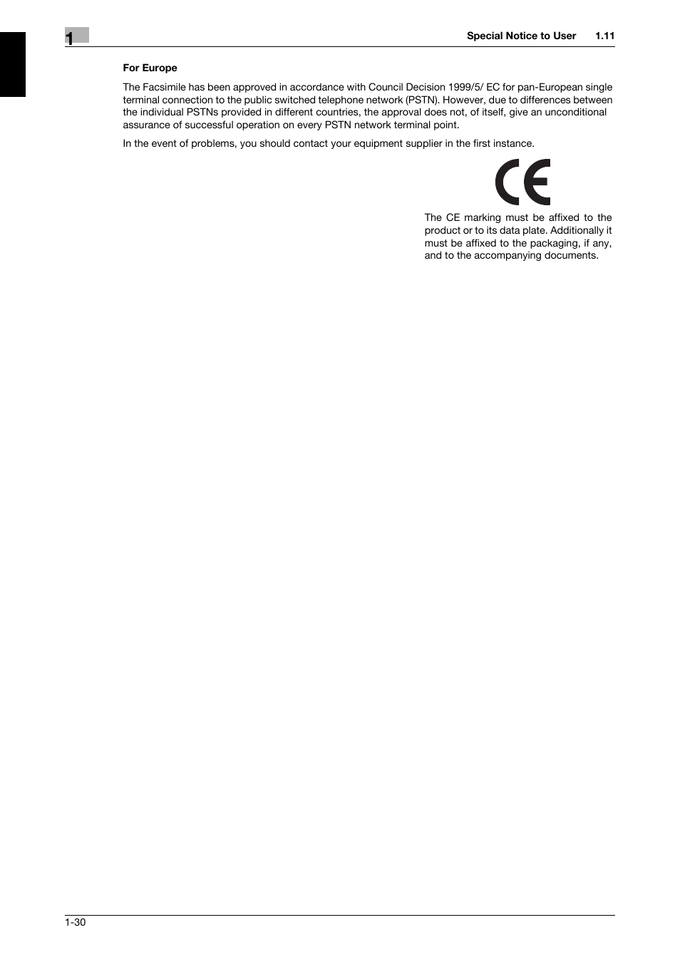 For europe, For europe -30 | 321 Studios Muratec MFX-C2828 User Manual | Page 37 / 292