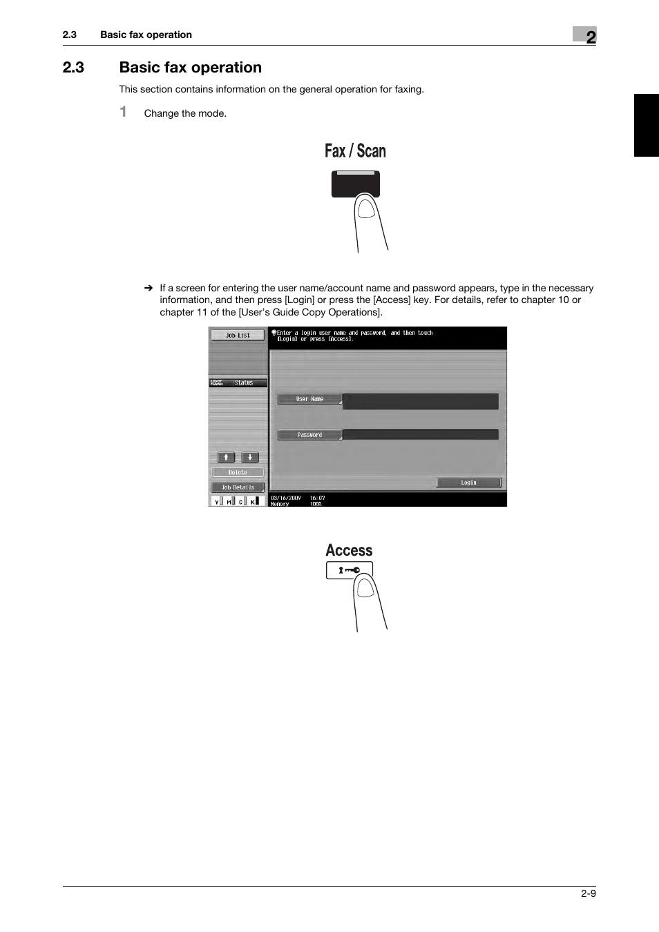 3 basic fax operation, Basic fax operation -9 | 321 Studios Muratec MFX-C2828 User Manual | Page 96 / 292