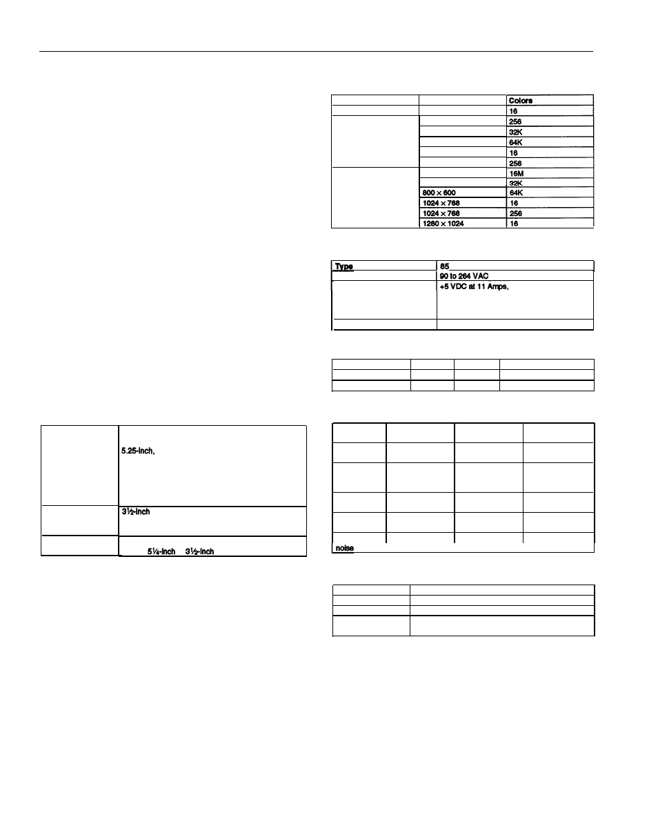 Mass storage, Keyboard, Setup program | Video modes, Power supply, Environmental requirements, Physical characteristics, Epson endeavor 486c | Epson 486C User Manual | Page 2 / 8