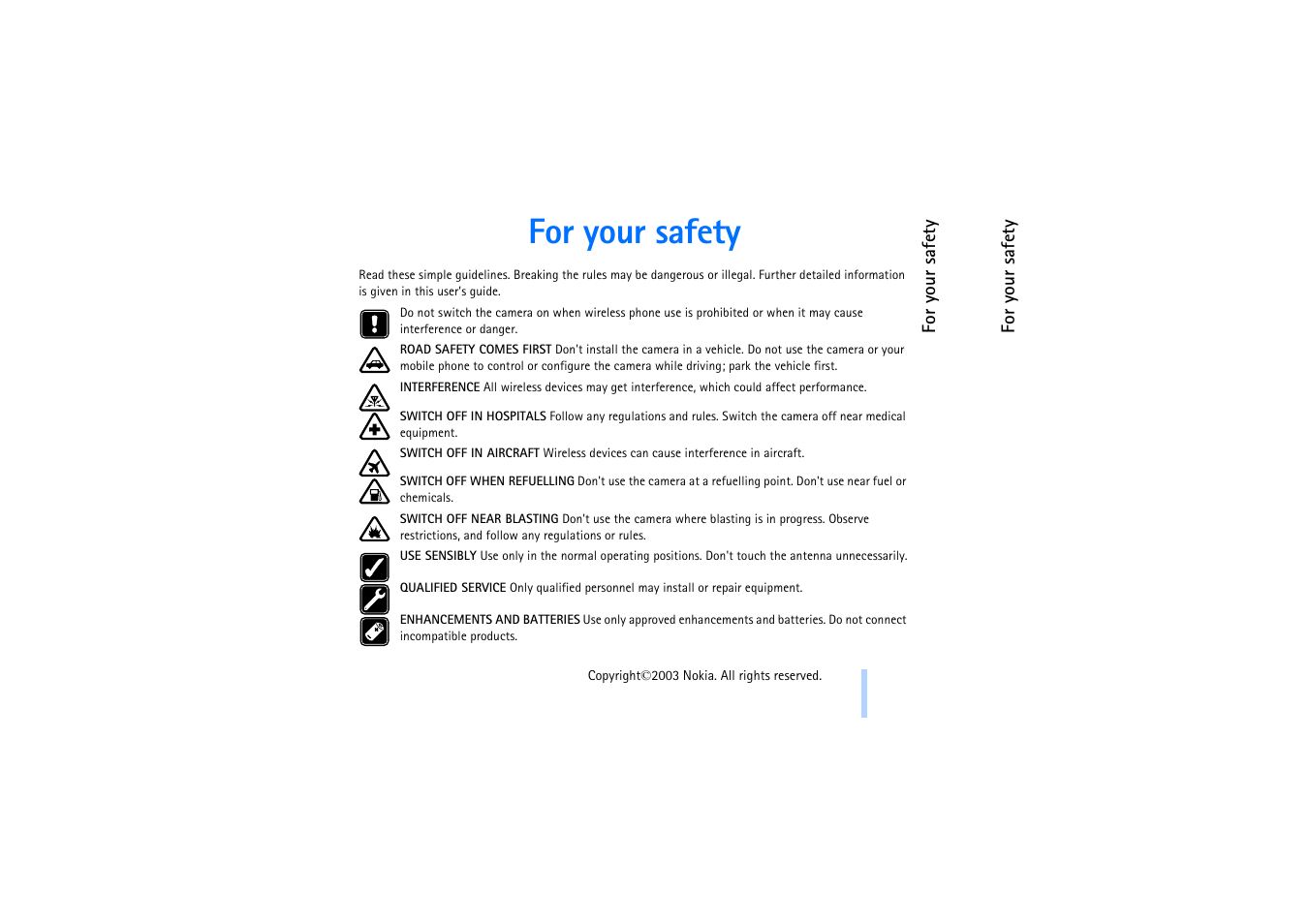 For your safety | Nokia 321 Studios User Manual | Page 3 / 45