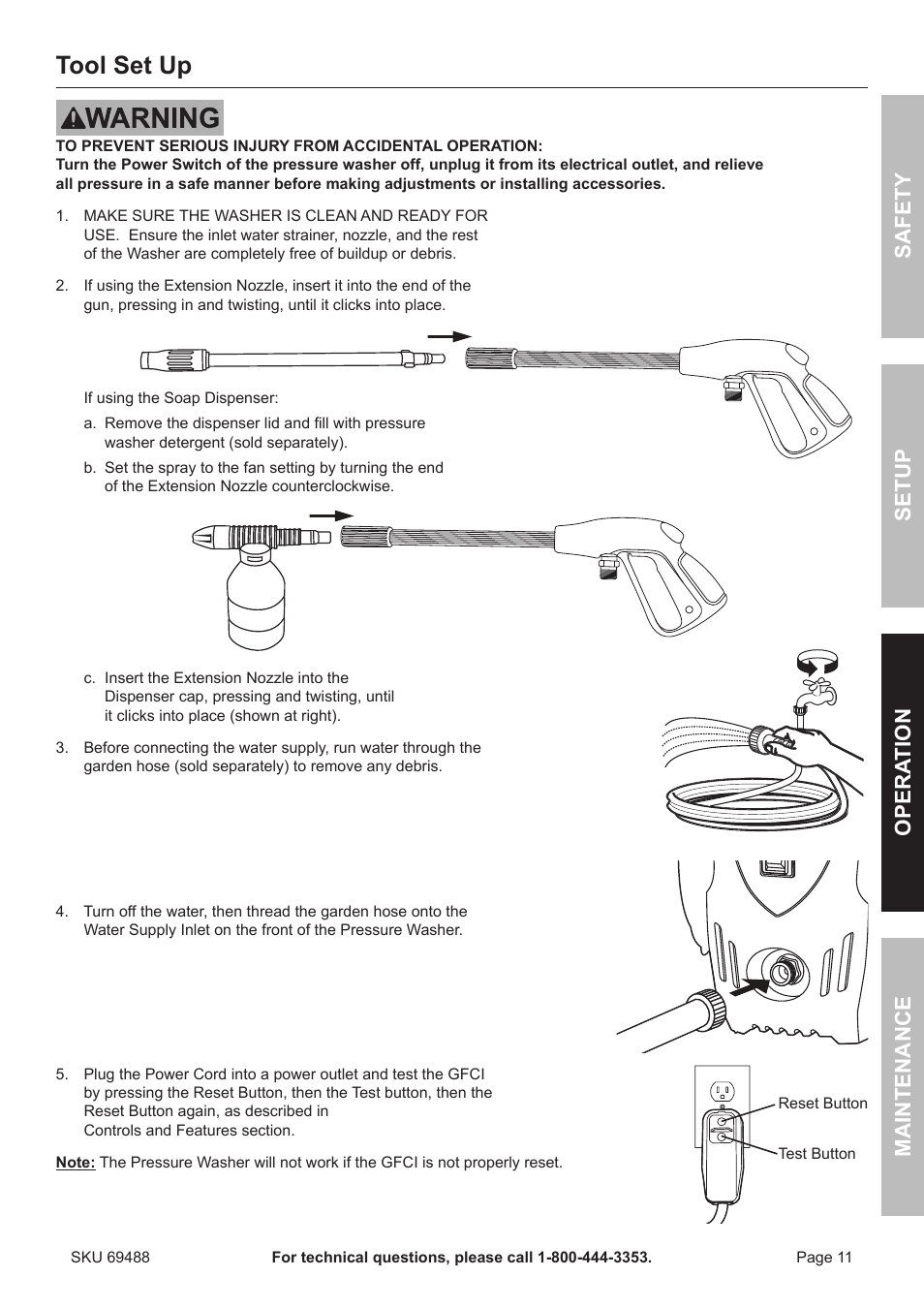 Tool set up | Harbor 1650 PSI User Manual | Page 11 / 20