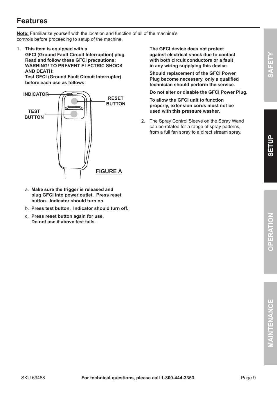 Features | Harbor 1650 PSI User Manual | Page 9 / 20