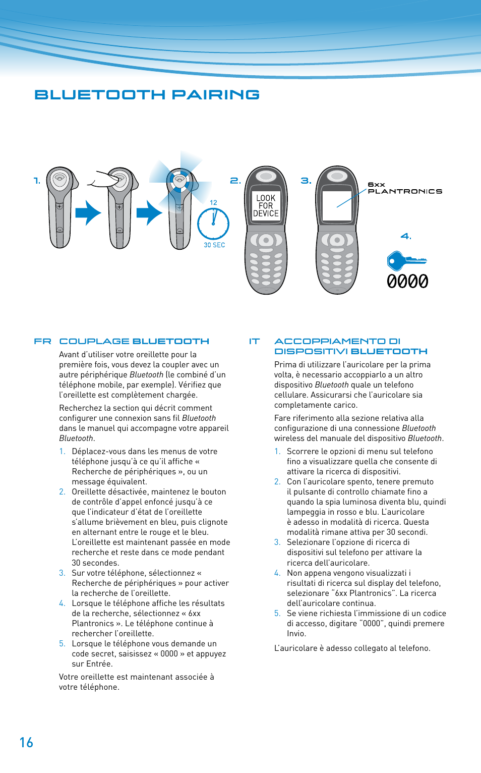 Bluetooth pairing | Plantronics Discovery 610 User Manual | Page 16 / 151
