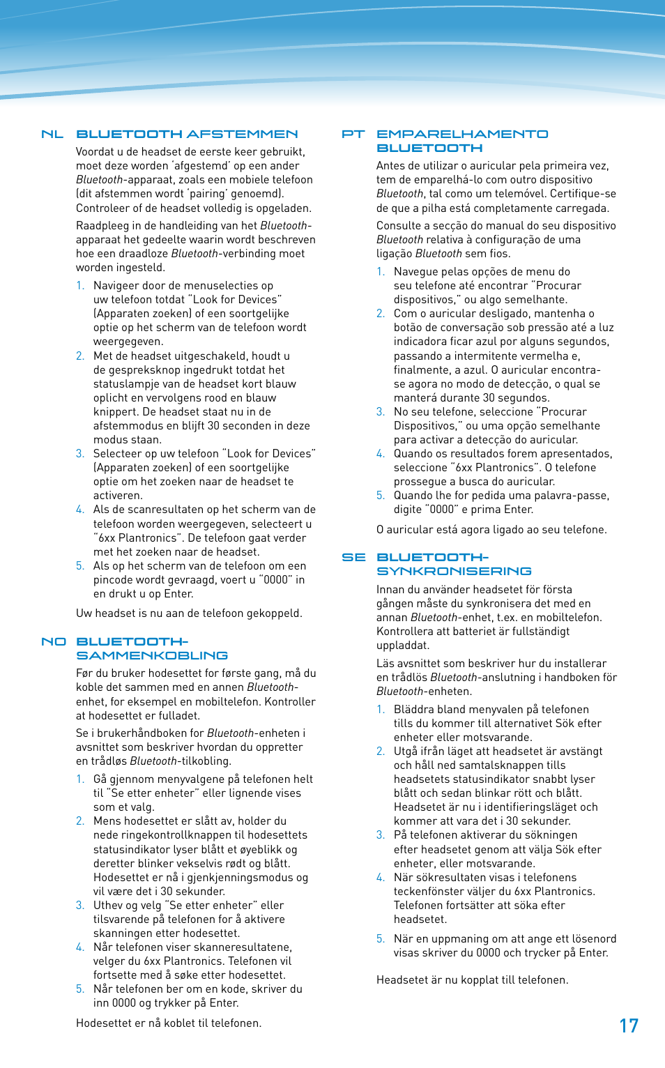 Plantronics Discovery 610 User Manual | Page 17 / 151
