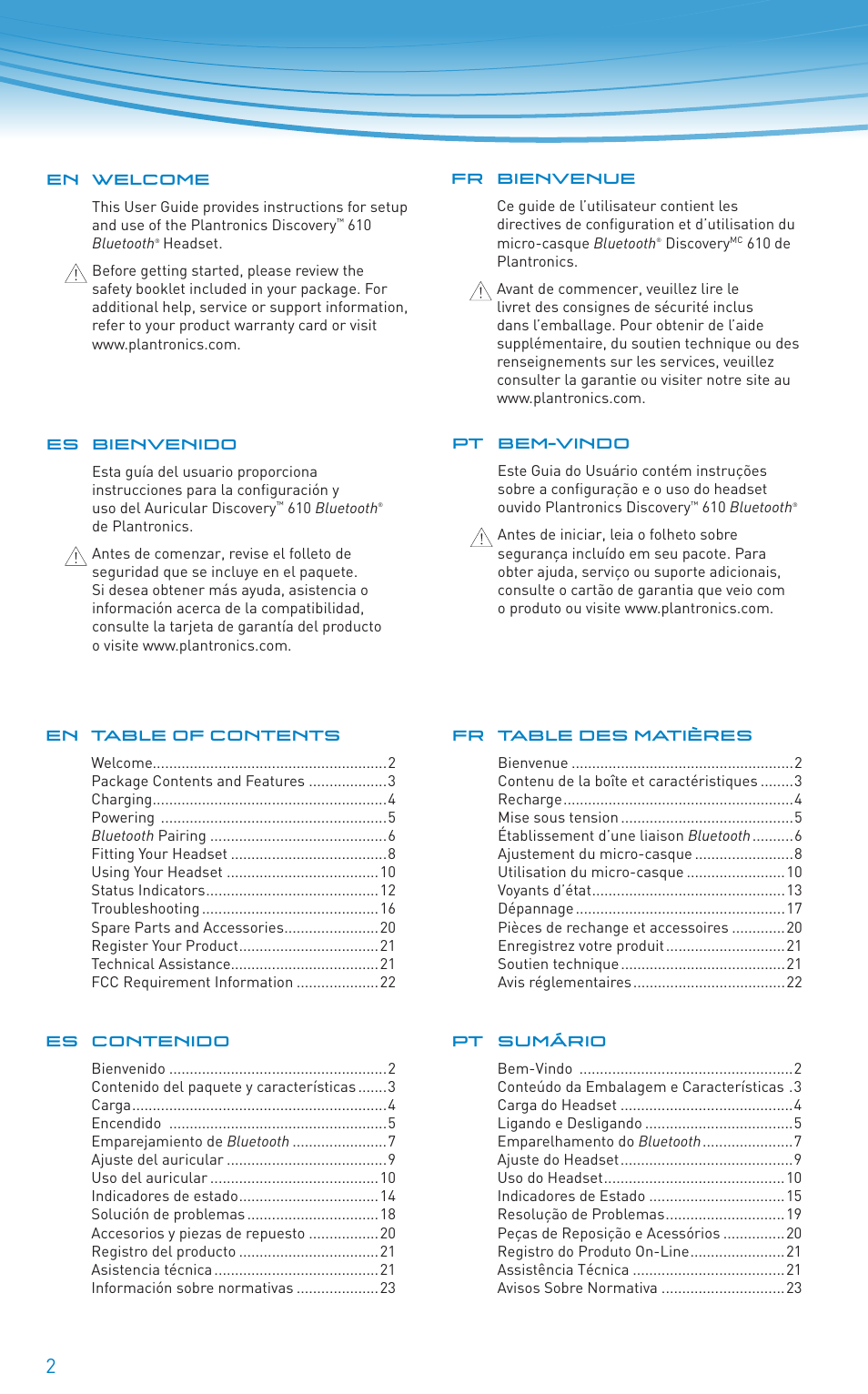 Plantronics Discovery 610 User Manual | Page 73 / 151