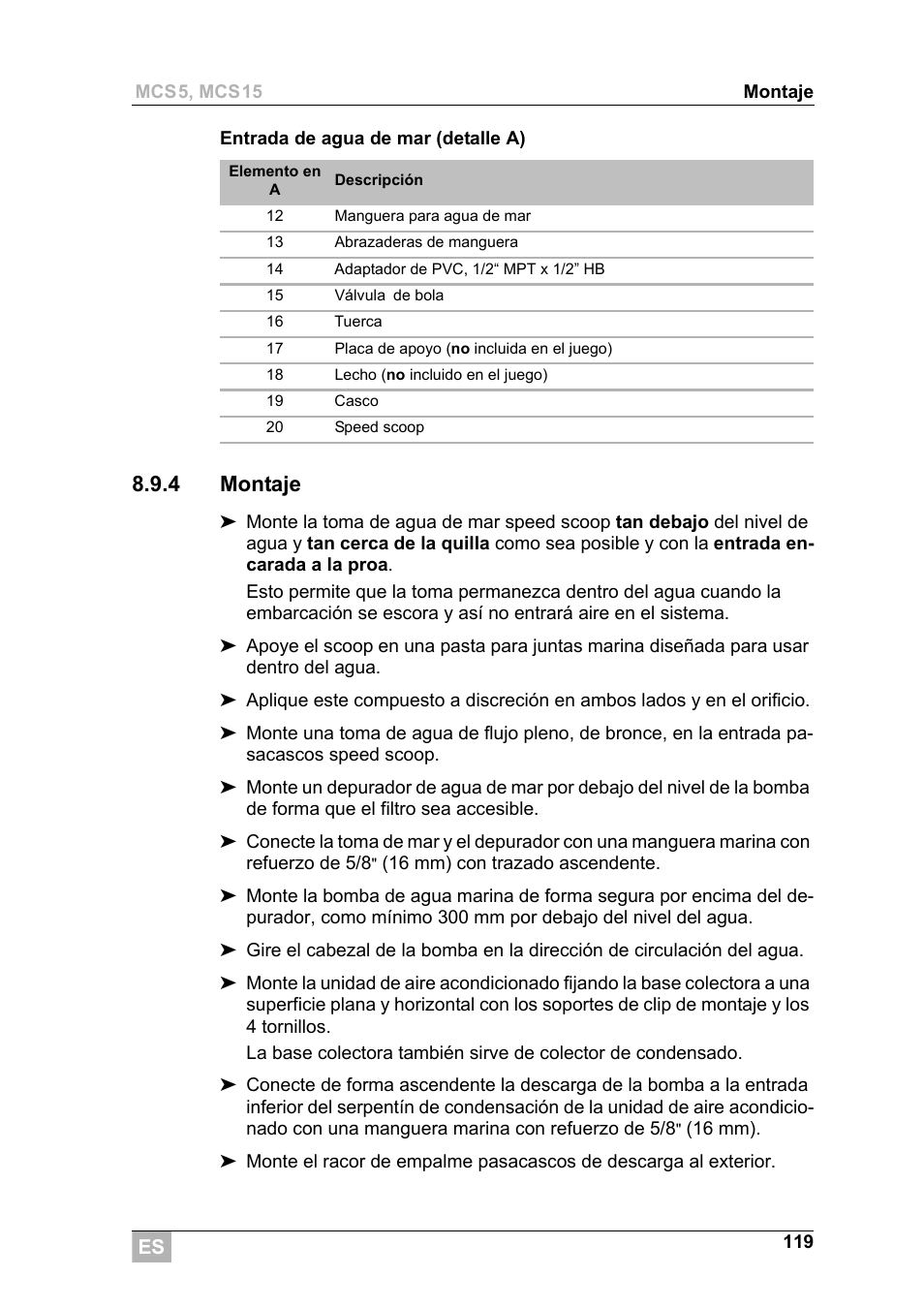 4 montaje | Dometic MCS15 User Manual | Page 119 / 266