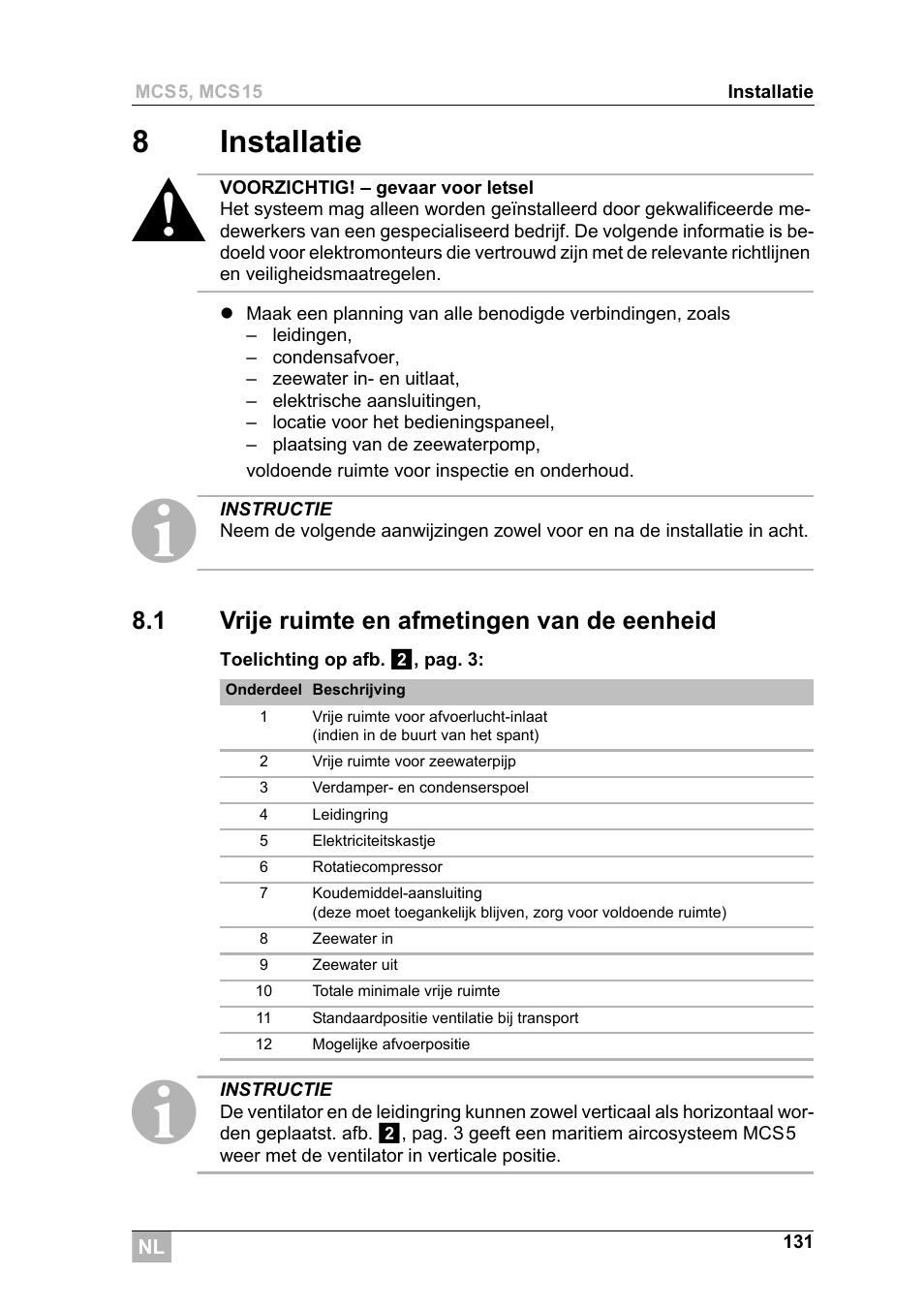 8installatie | Dometic MCS15 User Manual | Page 131 / 266