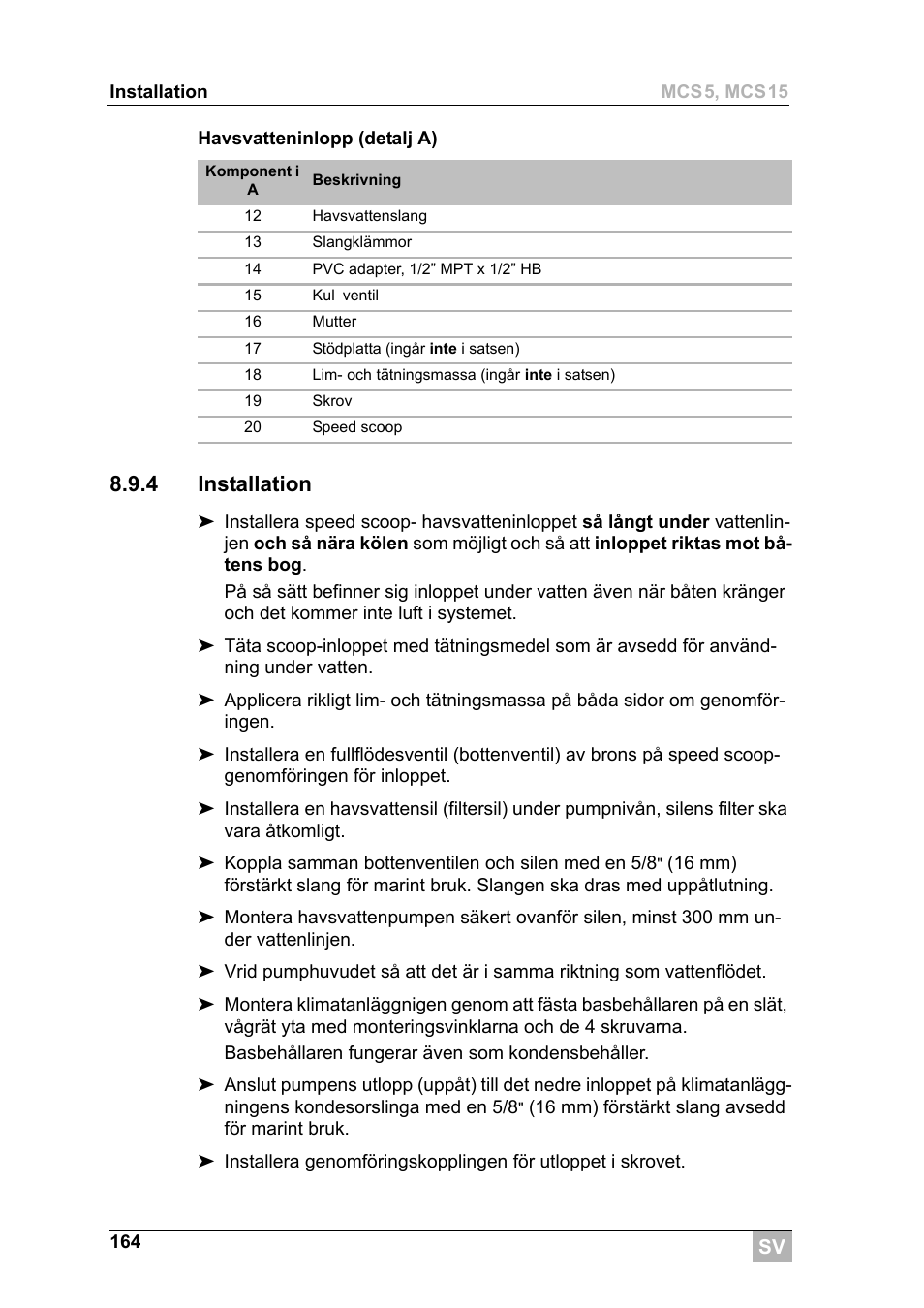 4 installation | Dometic MCS15 User Manual | Page 164 / 266