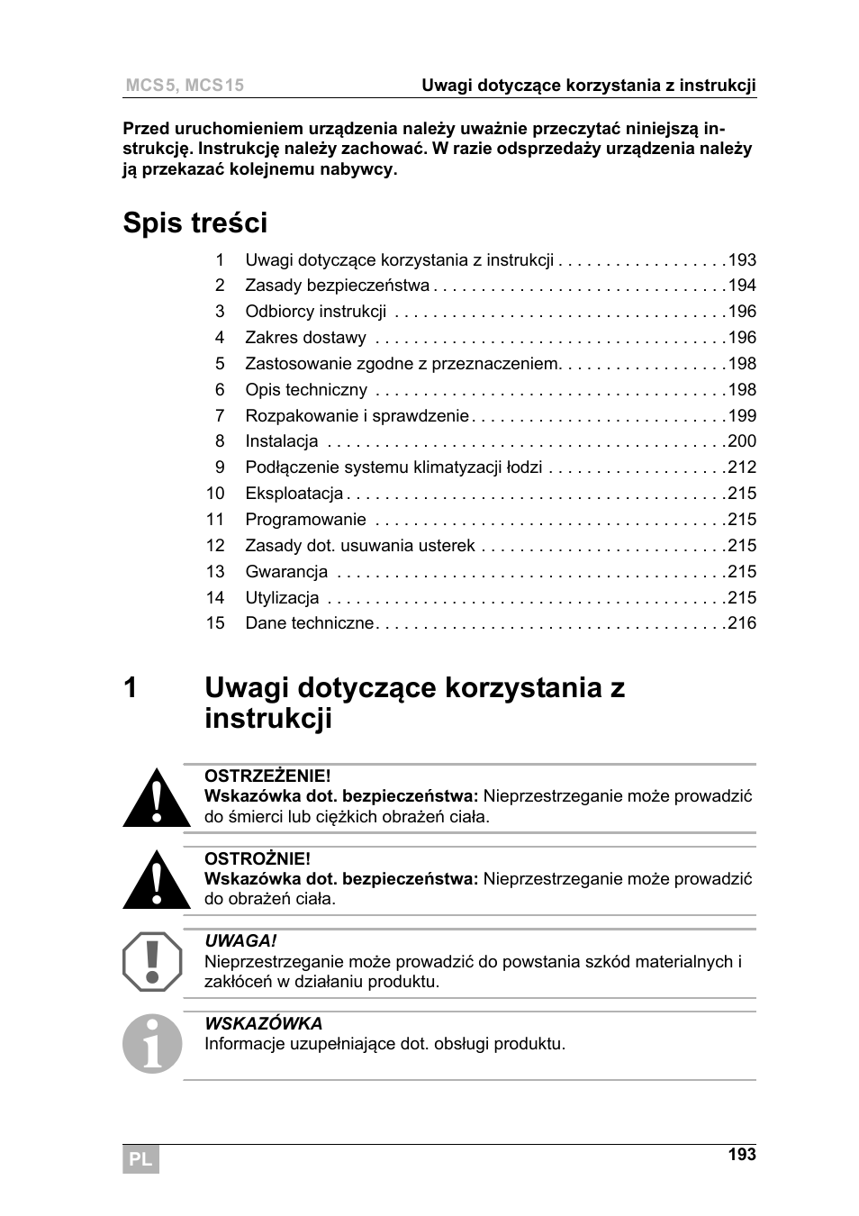 Dometic MCS15 User Manual | Page 193 / 266