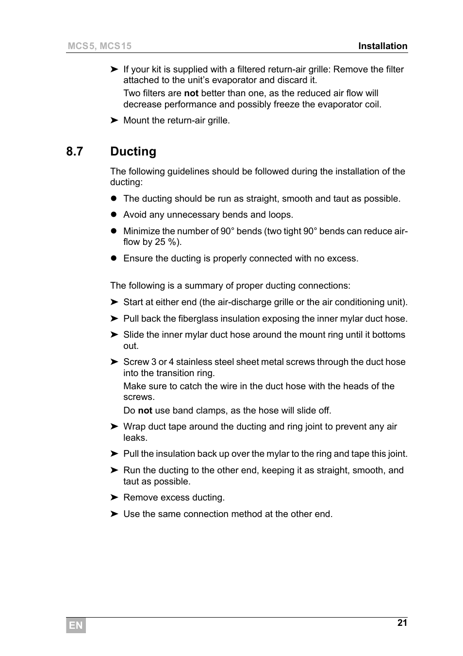 7 ducting | Dometic MCS15 User Manual | Page 21 / 266