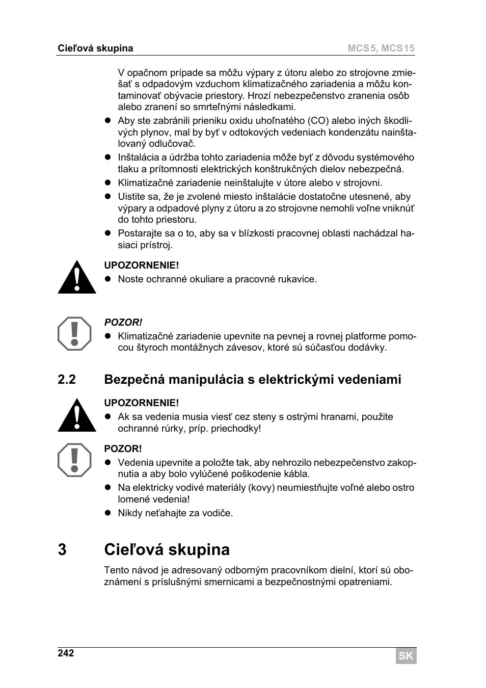 3cieľová skupina | Dometic MCS15 User Manual | Page 242 / 266