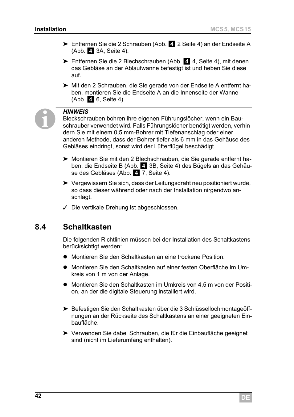4 schaltkasten | Dometic MCS15 User Manual | Page 42 / 266