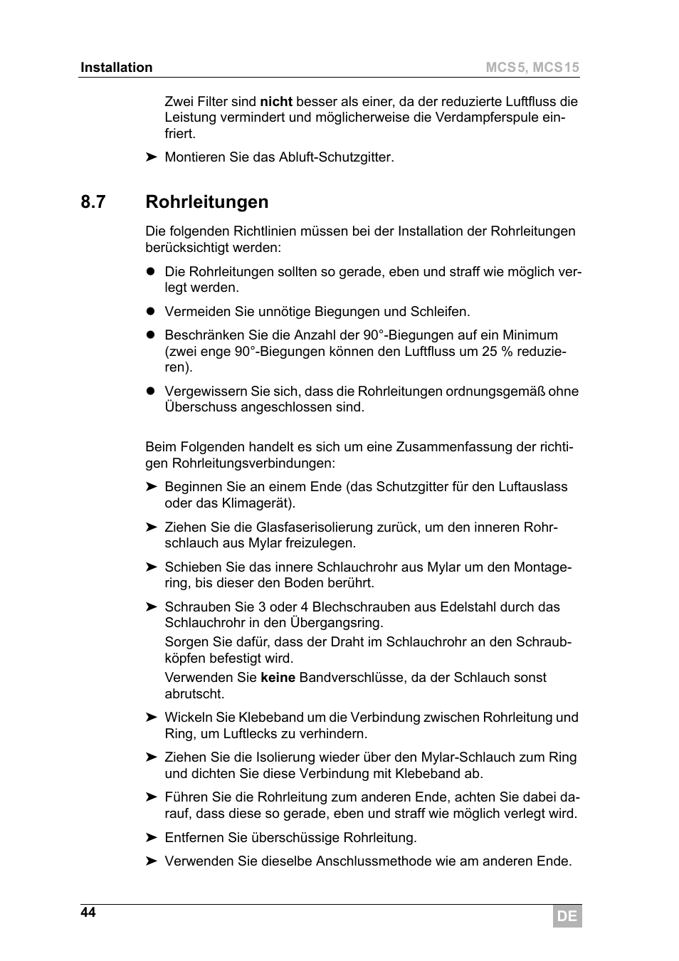 7 rohrleitungen | Dometic MCS15 User Manual | Page 44 / 266