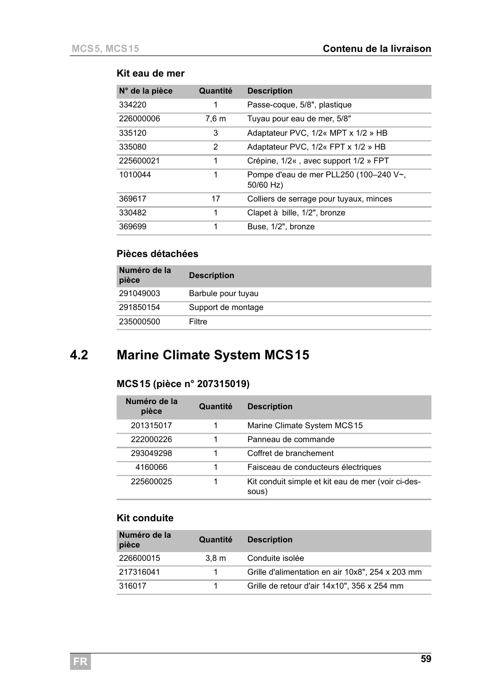 2 marine climate system mcs15 | Dometic MCS15 User Manual | Page 59 / 266