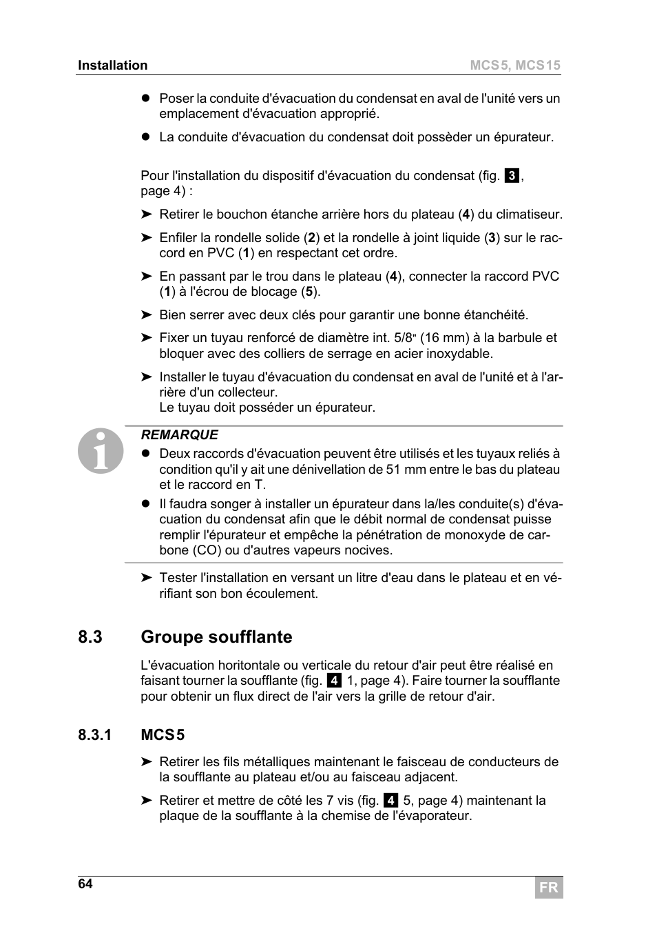 3 groupe soufflante | Dometic MCS15 User Manual | Page 64 / 266
