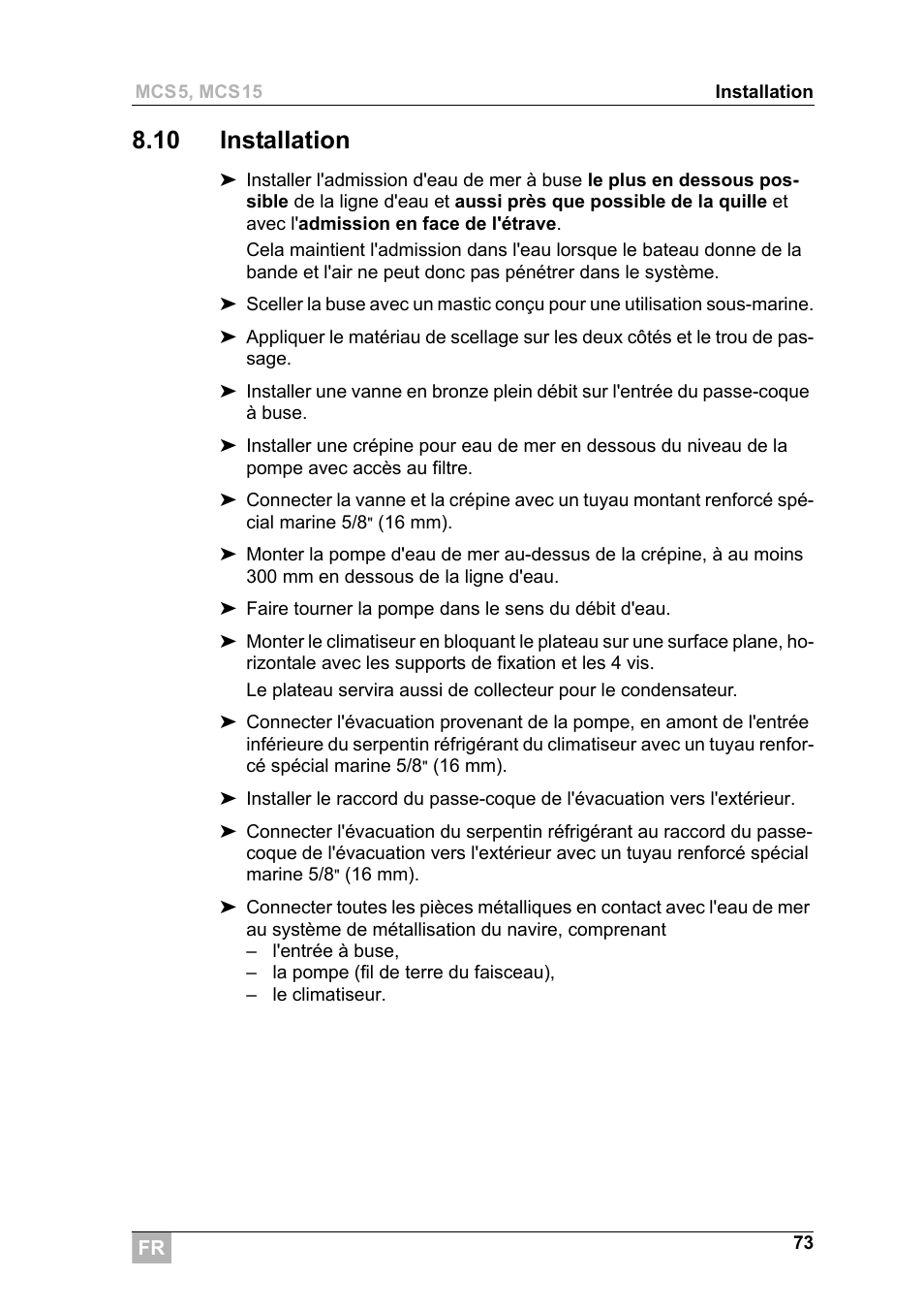 10 installation | Dometic MCS15 User Manual | Page 73 / 266