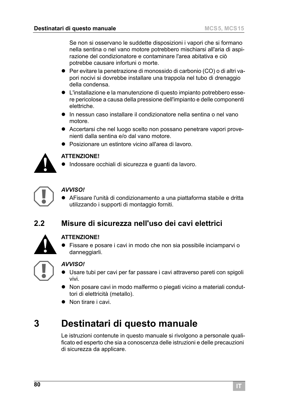 3destinatari di questo manuale | Dometic MCS15 User Manual | Page 80 / 266