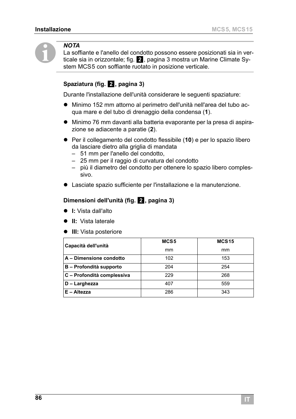 Dometic MCS15 User Manual | Page 86 / 266