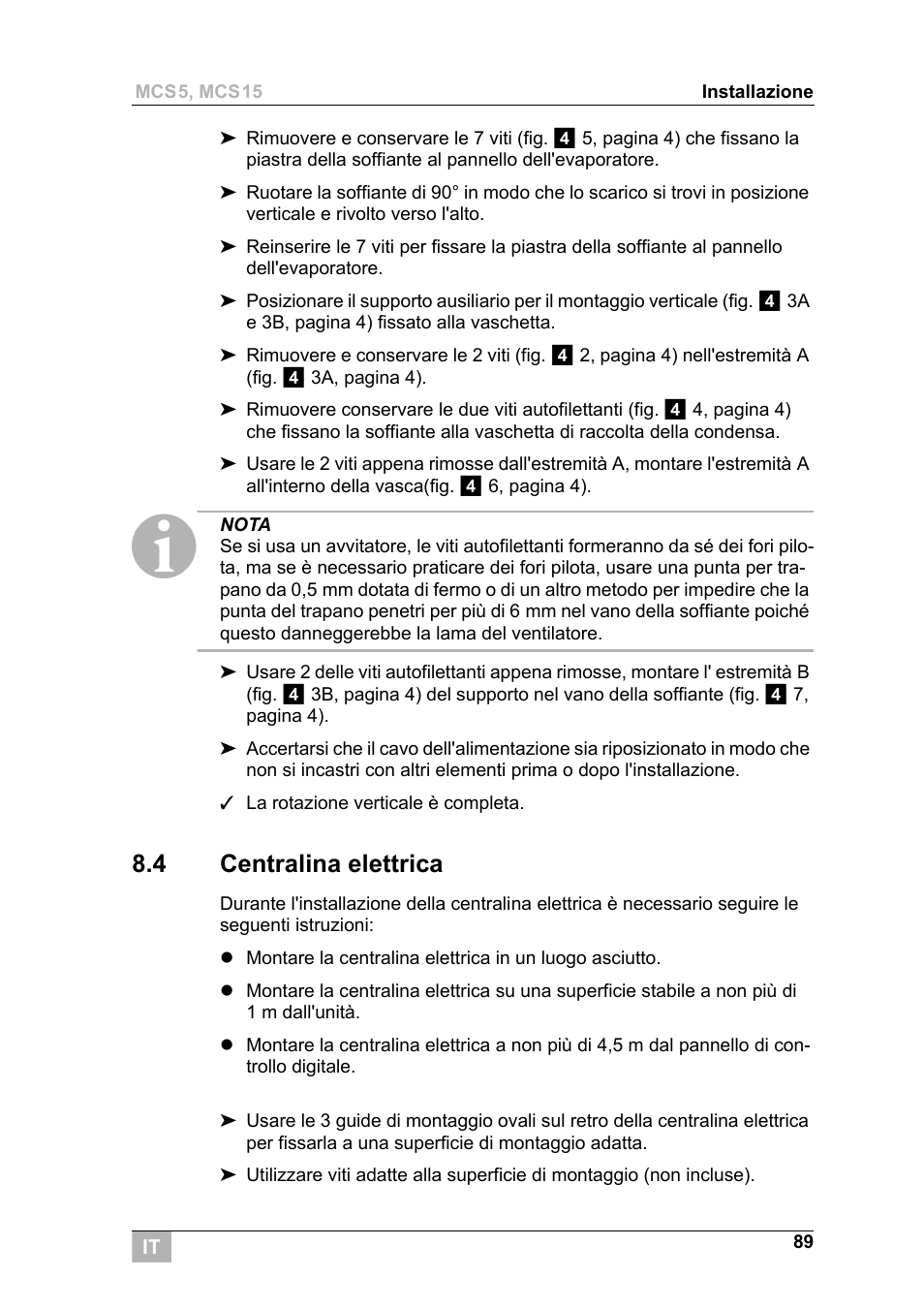 4 centralina elettrica | Dometic MCS15 User Manual | Page 89 / 266