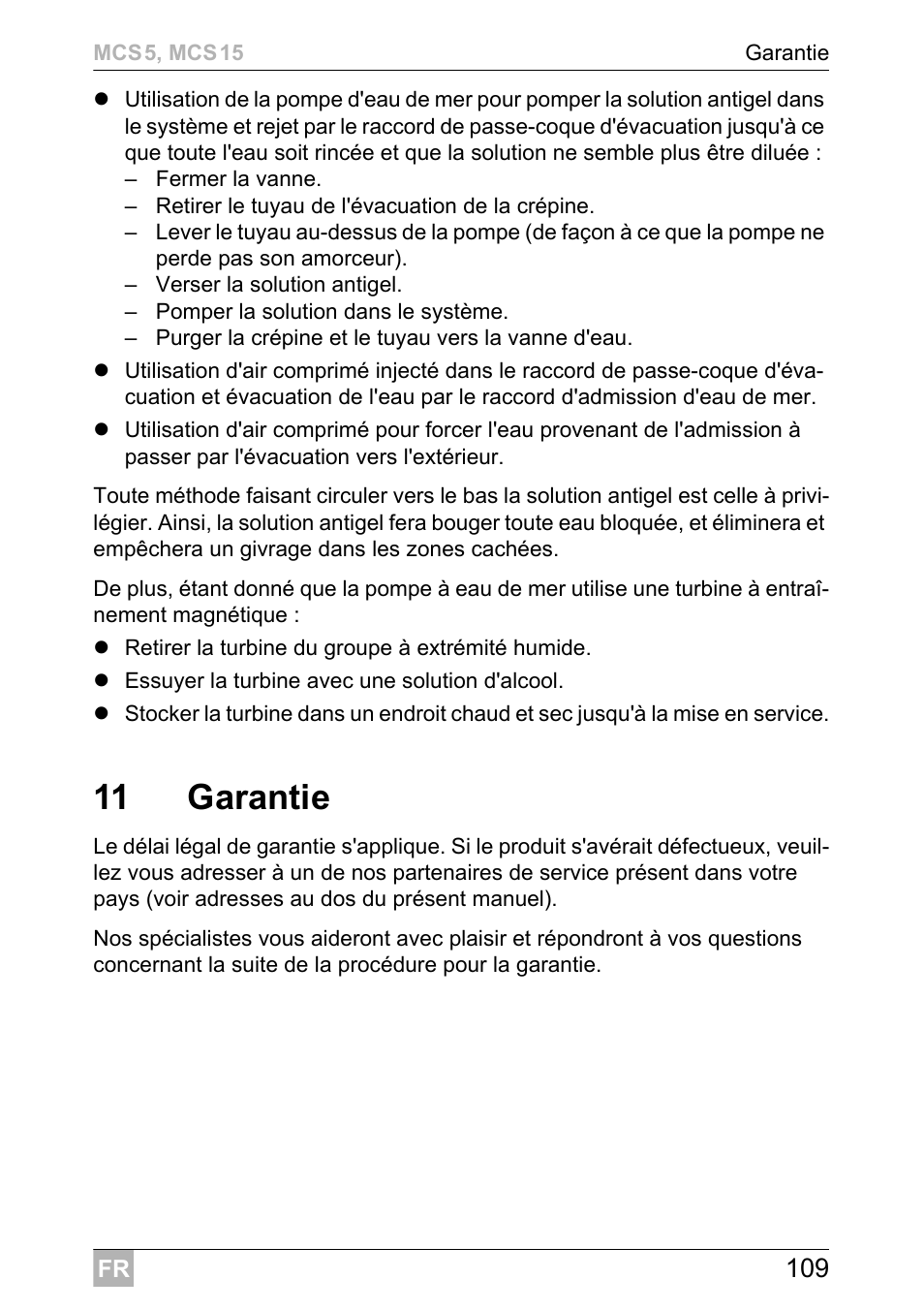 11 garantie | Dometic MCS15 User Manual | Page 109 / 412