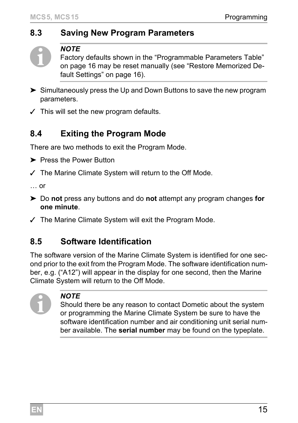 Dometic MCS15 User Manual | Page 15 / 412