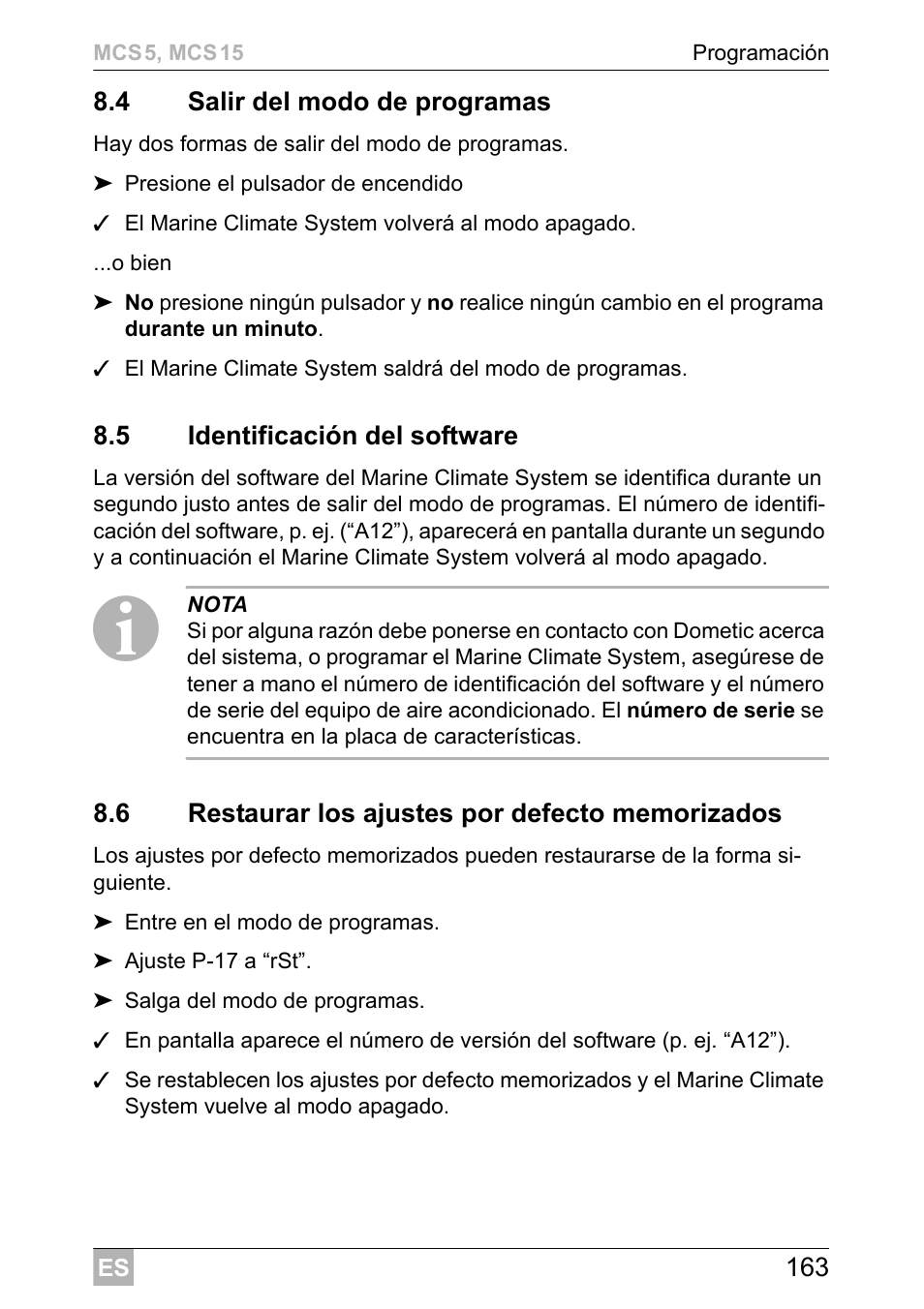 Dometic MCS15 User Manual | Page 163 / 412